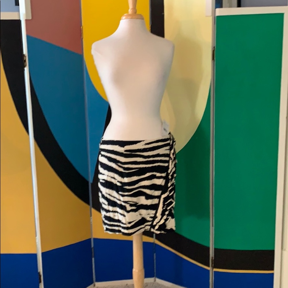 NWT Free People zebra print side angle zipper Mini